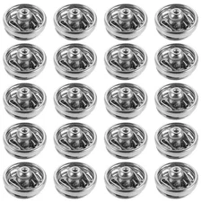 120 Pcs Mini 6 mm Metal Snap Buttons Flat Press for Clothing