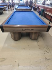 Signature Billiard Table with Blue Felt