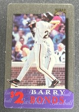 1996 Classic Clear Assets Barry Bonds Baseball Calling Card 6 VG O/C Bad Corners