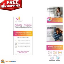 Daily Use pH Balanced Vaginal Suppositories - 15 Count with Prebiotic Formula