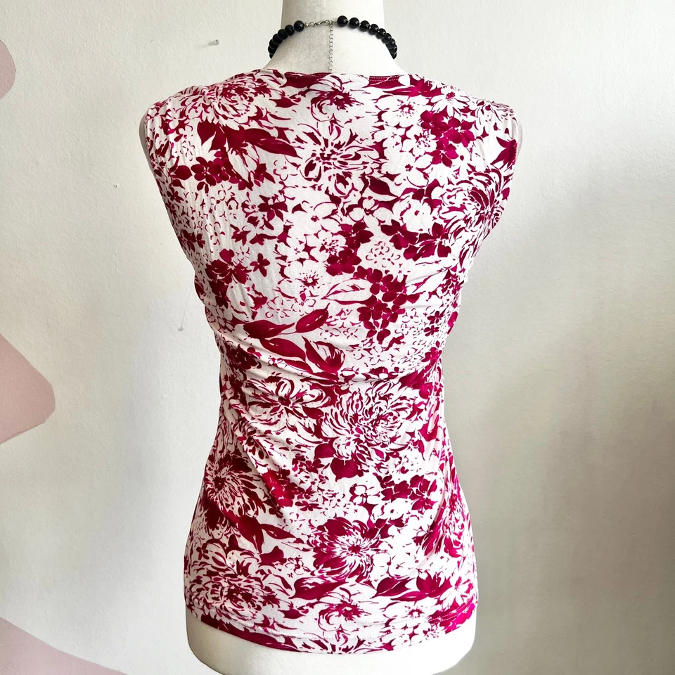 Camiseta sin mangas rosa floral, Cottagecore, niña suave, clásica, romántica, femenina, pequeña Foto 3 de 4