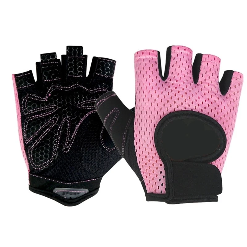 1 Pair Fitness Antislip Half Finger Men Workout Gloves Weight Training Gloves - Image 2 of 4