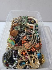 Huge Mixed Vintage  Costume Jewelry Lot 8 Pounds Some Name Band Pieces
