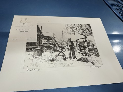 2 Vintage Lionel Barrymore Prints 16x12 Original Etchings