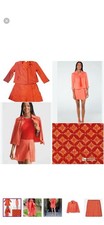 Cabi Matchmaker Tiger Lily Orange Jacket Skort Suit Set Sz Sm  Sz 6 6258 6360