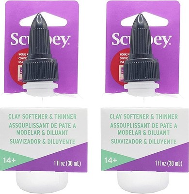 Morezmore M00152x2 2pc Sculpey Diluent Polymer Clay Softener Smoothing Oil 1oz