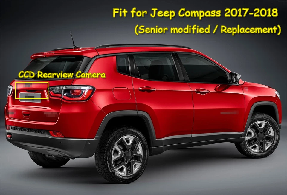 Car CCD Rearview Camera Reverse Parking Replacement for 2017 2018 Jeep Compass - Image 2 of 4