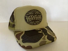 Vintage Waylon Jennings Hat Hunting Trucker Hat snapback Camo Cap Concert Hat