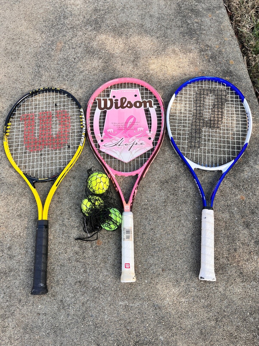 Wilson HOPE tennis racket pink grip 4 3/8 With Prince Ti And Rage