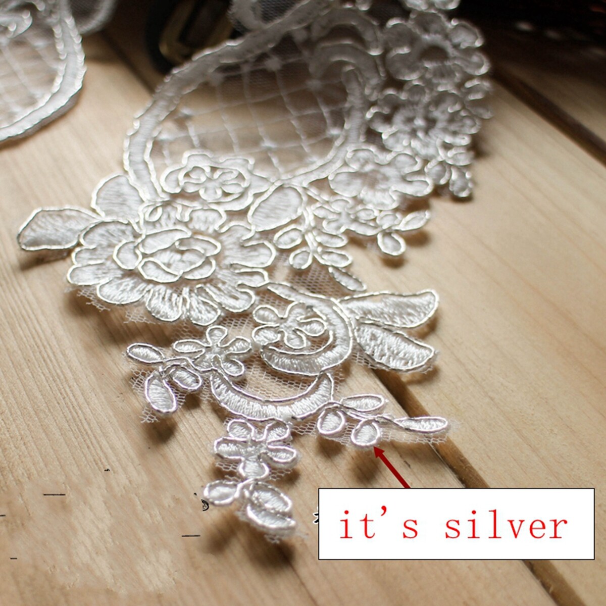 1 Paar Bestickte Blumen-Spitzen-Applikationen – Motiv-Trims Für Hochzeitskleider & DIY