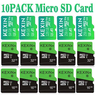 Bulk 10PCS 16GB 32GB 64GB 256GB Micro SD Card TF Card Camera Memory Card Storage