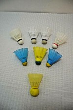 Lot of 8 Vintage Shuttlecocks Vinyl Badminton Birdies