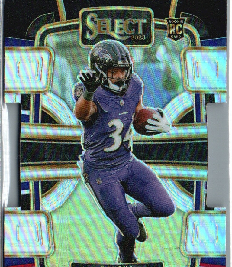 2023 Panini Select #10 Keaton Mitchell Black and Red Prizms Die Cuts