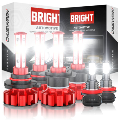 For Subaru Legacy 2010-2014 6x LED Headlight Hi/Lo Beam + Fog Lights Bulbs 6000K