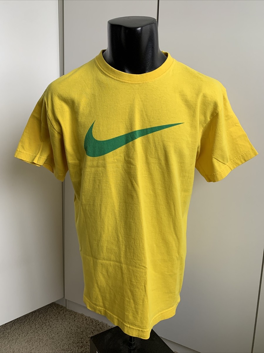 Mens S Nike loose fit yellow short sleeve T-shirt Oregon Oakland A’s - Main Image