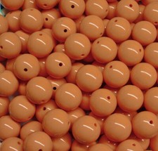Peach 19mm Round Beads 20pc Big Chunky Bubblegum Large Acrylic Crafts Necklaces