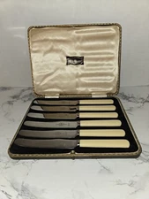 Vintage  Viners Stainless Steel Small Tea Dining Cutlery Knives New Open Box ,6