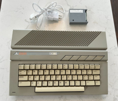 Atari 130XE Vintage Computer FULLY WORKING Pico Gotek Cart Power Supply NICE