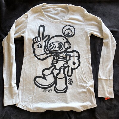 Arte E Facts TurboReVo.com Shirt Long Sleeve Light Grey - Astronaut M - Medium