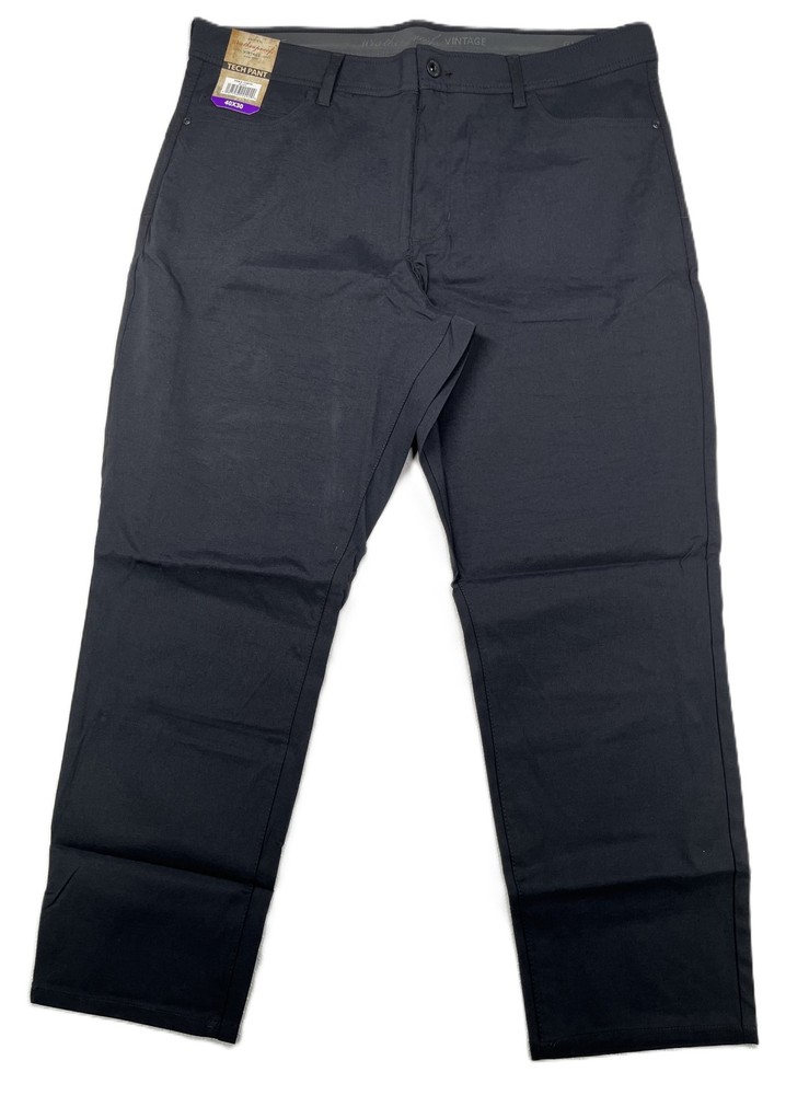 Vintage Weatherproof Mens Tech Pants Black 40x30 NWT Performance