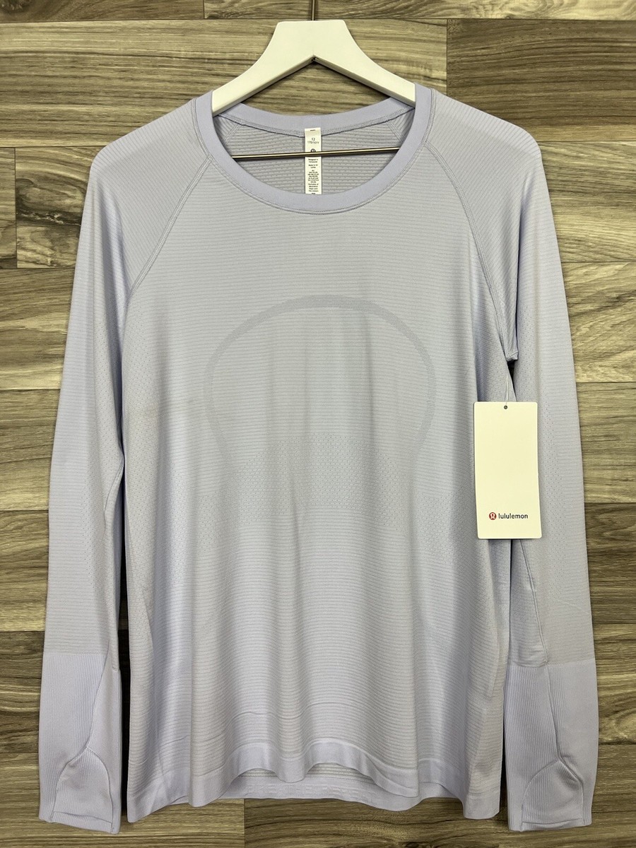 Lululemon Swiftly Tech LS *Silverescent 2.0 Size 12 Serene Blue