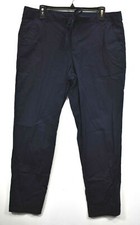 Liz Claiborne Womens Dark Blue Flat Front Straight Leg Tie Up Waist Pants 12