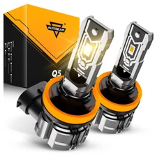 AUXBEAM LED Fog Light Bulb H8 H16 H11 Amber 3000K Fog Light Bulb High Power Lamp