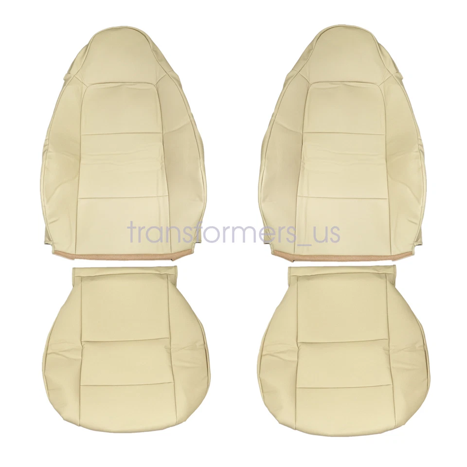 1996 1997-2002 para BMW Z3 BEIGE 2 FUNDAS DE ASIENTO DELANTERAS DE CUERO conductor y pasajero Foto 3 de 4