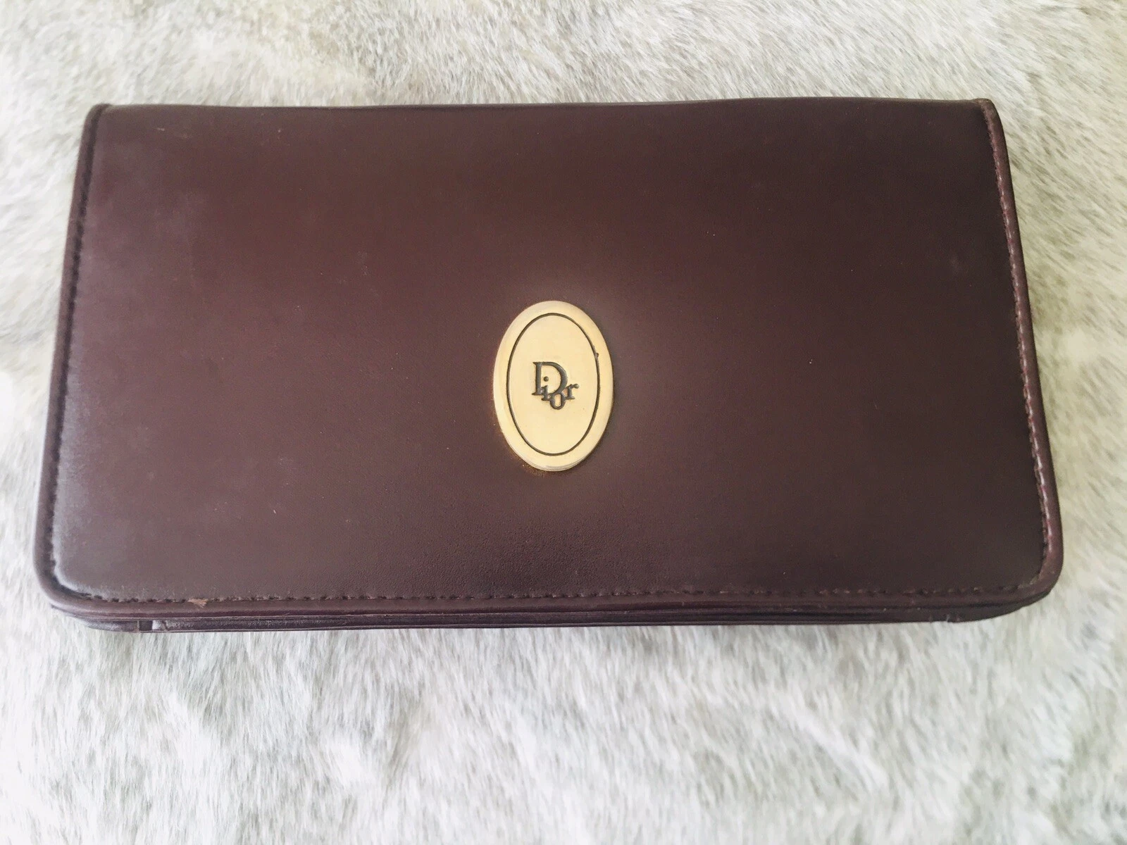 Sac pochette vintage Christian Dior   sang de bœuf bourguignon