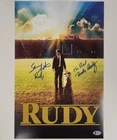 Rudy Ruettiger & Sean Astin signed Rudy 11x17 Movie Poster ~ BAS Witness Holo
