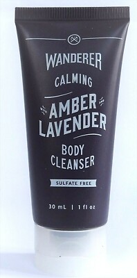 Wanderer Calming Amber Lavender Body Cleanser 30ml New