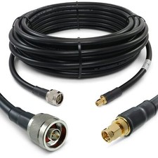 50 ft SMA Male to N Male Premium 400 Series Low-Loss Coax Cable 50 Ohm for ...