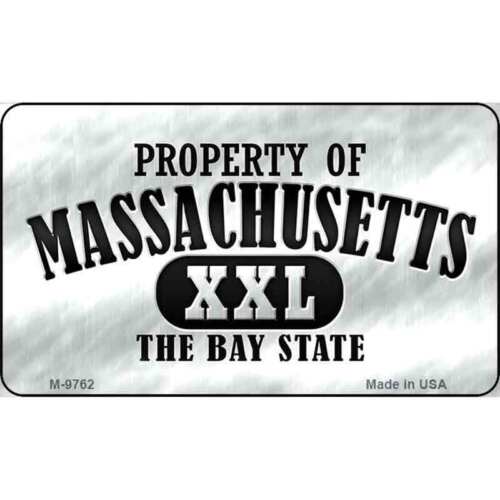 Property Of Massachusetts Novelty Metal Magnet M-9762 - Afbeelding 1 van 1
