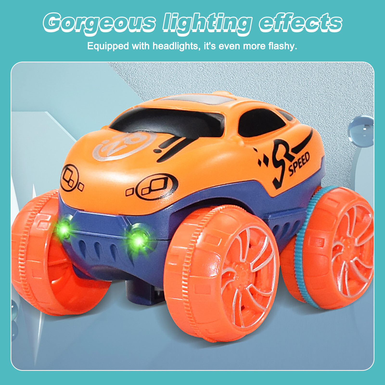 Flexible Rail & Electric Car Set Changeable Track w/ LED Light Race Car