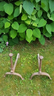 Chenets en fer forgé XXème - Photo 1/3