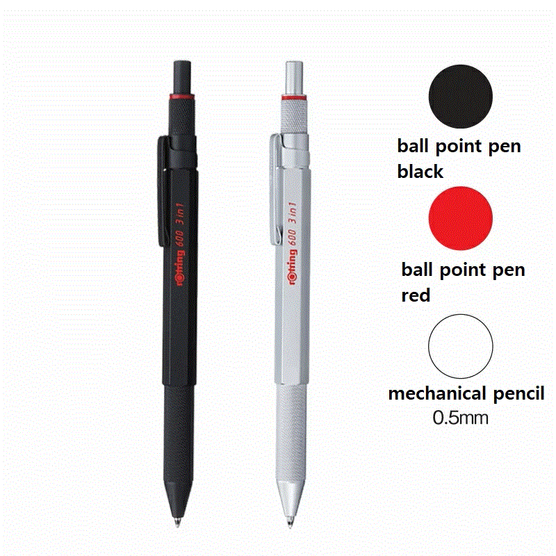 ROTRING 600 3in1 Multi functional Ballpoint Pen mechanical pencil