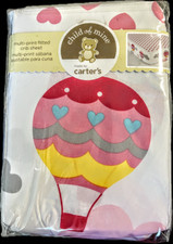 Pink Child of Mine Carter's Multi-Print Fitted Crib Sheet Balloons and Hearts