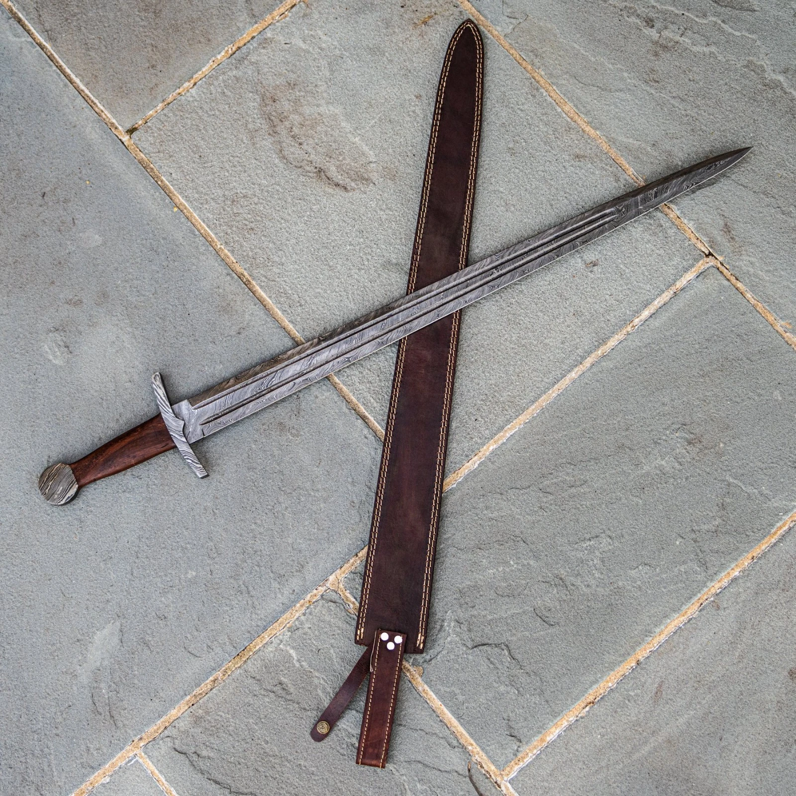 custom handmade Damascus steel Viking sword hand forged sword custom sword