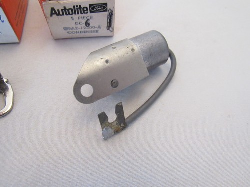 NOS 1957-1974 Ford Distributor Rotor Point Condenser DR5 C9AZ-12300-A B8Q-12171A - Picture 10 of 11