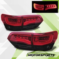 2014 2015 Jeep Grand Cherokee Red Black Smoke Lens Led Brake Tail Lights Pair on sale 2014 2015 Jeep Grand Cherokee Red Black Smoke Lens Led Brake Tail Lights Pair on sale