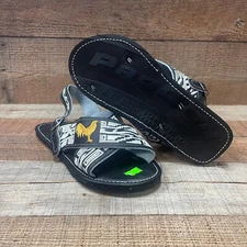 Men's Huarache Cruzado Acojinado Cross Padded Sandals Genuine Leather Rooster