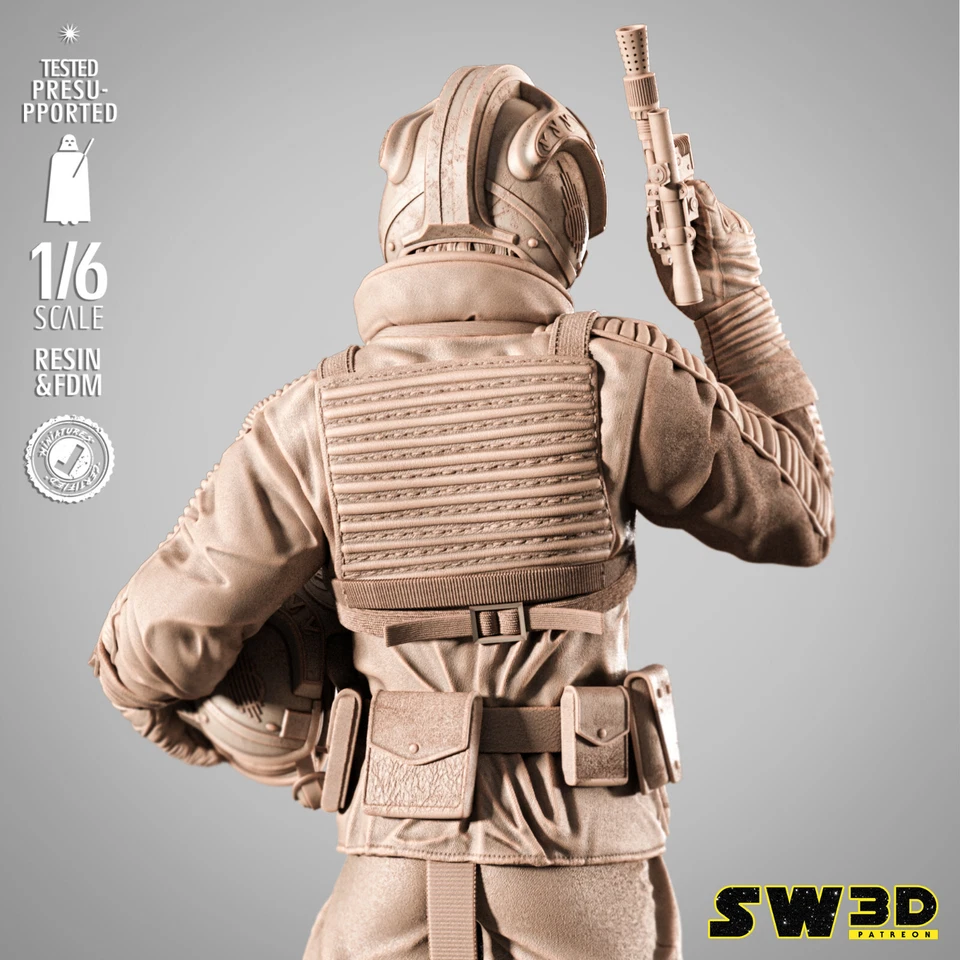 Luke Skywalker 3D Printed Figure, Iconic Star Wars Jedi Statue, Unpainted - Image 4 of 4