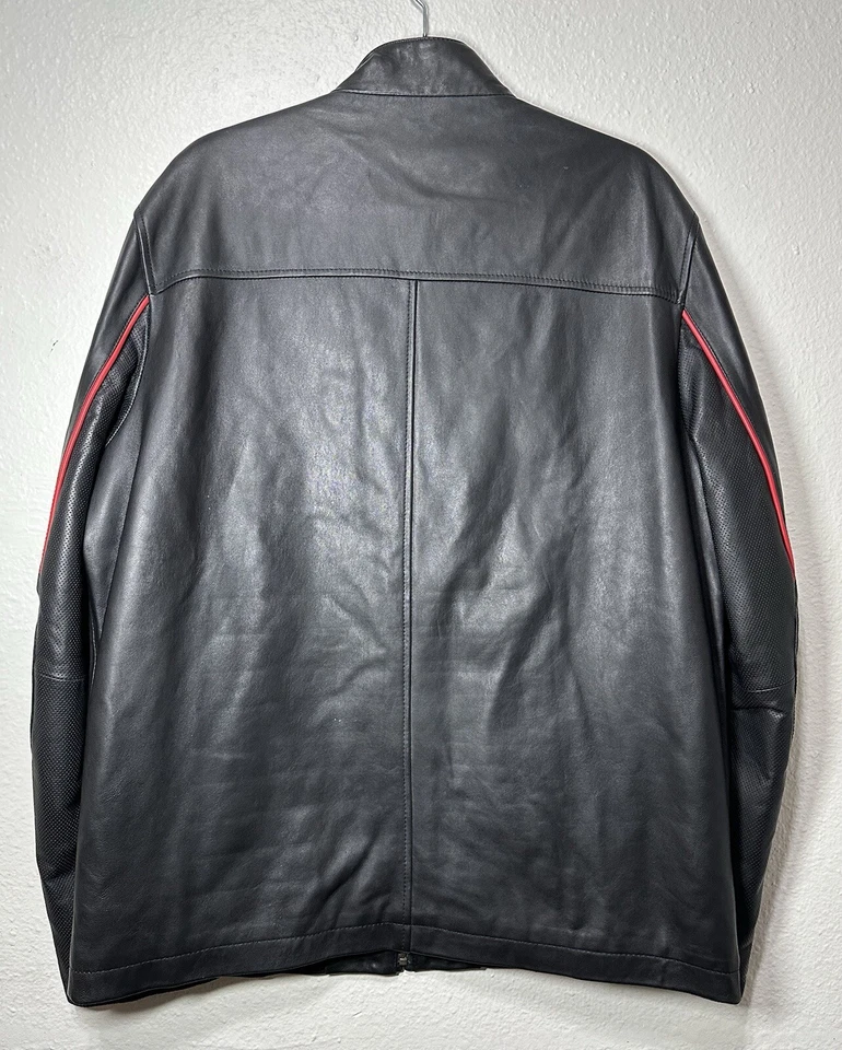 Оригинальная кожаная куртка BMW M power Motorsports Motorrad Nappa мужская размер большой - Изображение 2 из 4