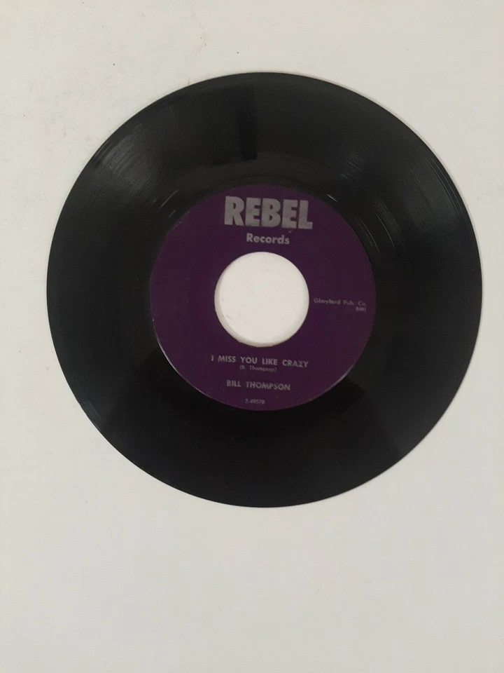 45 Record Bill Thompson Gee, But It's A Lonesome Old Town/I Miss You Like  VG Foto 3 de 4