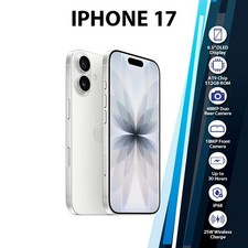 (New) Apple iPhone 17 5G iOS Cell Phone (8GB+512GB/WHITE/Dual SIM/Unlocked)