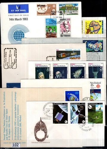 // NICARAGUA, NEW ZEALAND, MEXICO, PAKISTAN 1982 - 8 FDC - SPACE