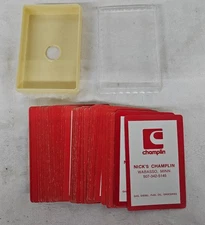 Vintage Wabasso MN CHAMPLIN Deck of PLAYING CARDS w Hard Case in Great Condition