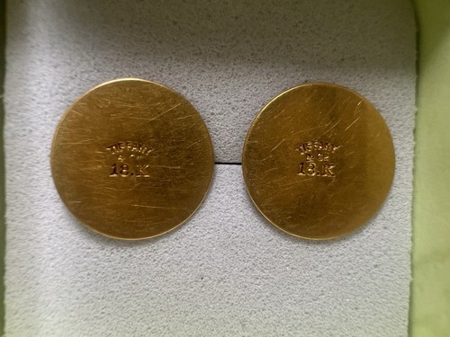 Antique Vintage Tiffany 18K Solid Gold Collar Button Tuxedo Studs Cuff Link Box