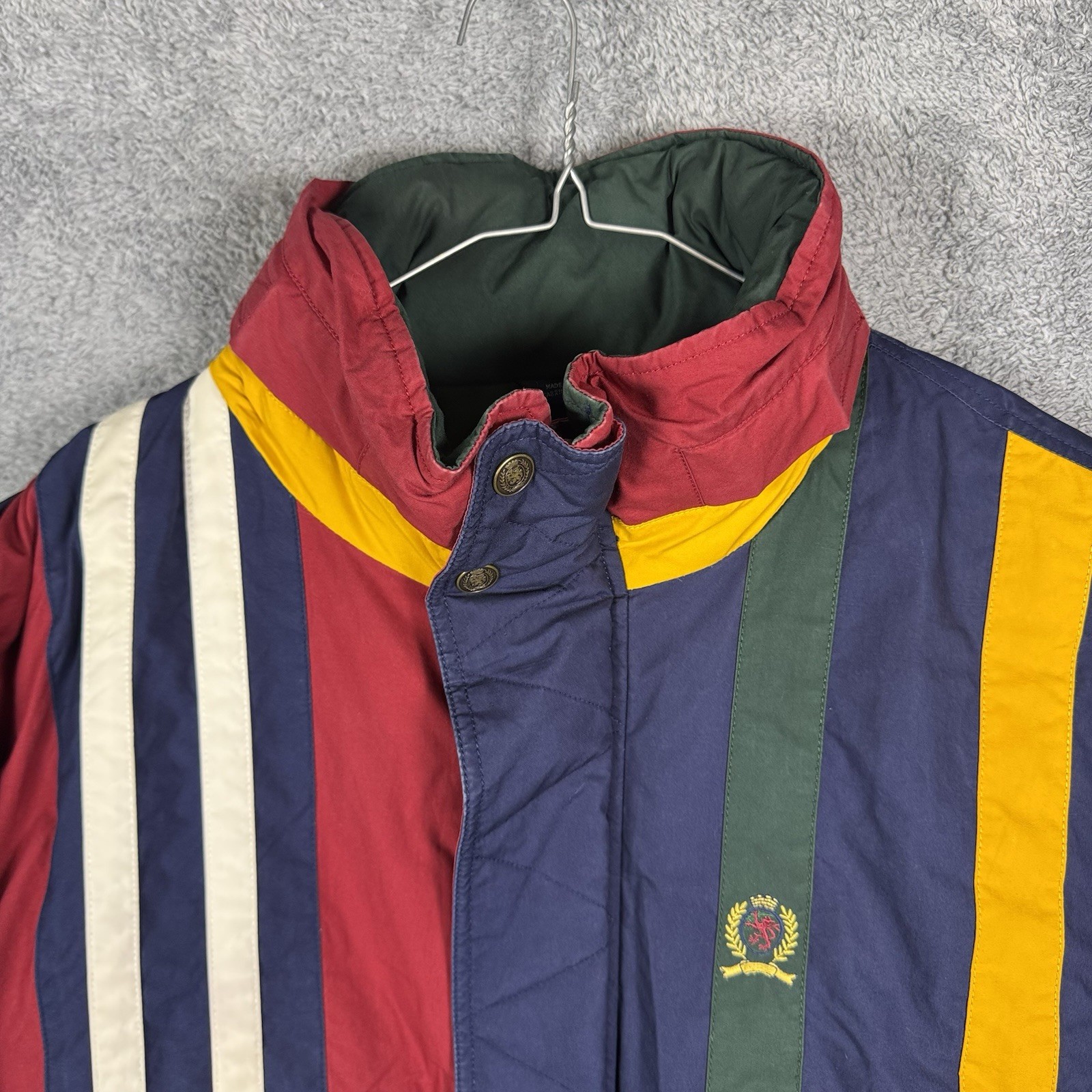 90s Vintage Tommy Hilfiger Men's Duck Down Puffer Jacket Hooded image 6