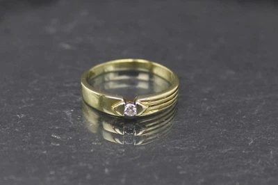 Brillantring, Diamantring, 585er Gelbgold, 14 Karat, 0.05 ct. - Bild 1 von 4